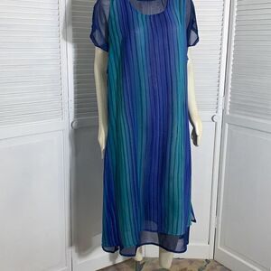 NWT Indian Tropical Fashions Sheer Chiffon Layered Kaftan Size‎ XL